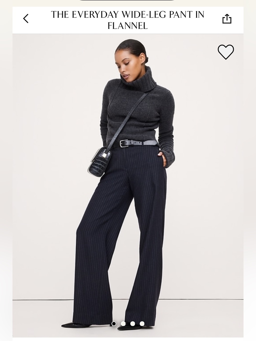 Banana Republic Everyday Wide Leg Pant in Flannel